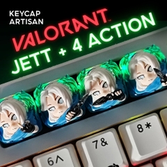 Keycap Artisan LOBO Jett - Custom 4 Action - Xuyên LED