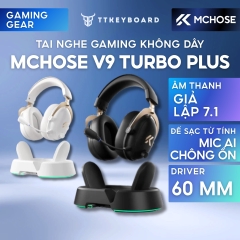 Tai Nghe Không Dây Gaming Flagship Mchose V9 Turbo Sạc Không Dây Từ Tính RGB Màng Loa 60mm