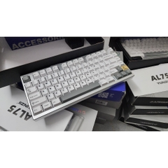 Bàn Phím Cơ Không Dây AL75 Nhôm CNC Anode 3 Mode- Mạch Xuôi - Led RGB - Hotswap 5 Pin - Badget Mạ Vàng 18K - TTKeyboard
