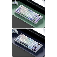[Hỏa Tốc] Bàn Phím Cơ Không Dây WEIKAV F75 - 3 Mode - Có Màn - Có Núm - Hotswap - Led RGB - Giá Rẻ- TTKeyboard