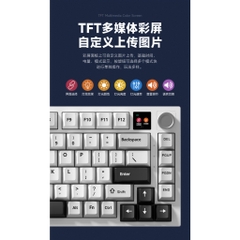 [Hỏa Tốc] Bàn Phím Cơ Không Dây WEIKAV F75 - 3 Mode - Có Màn - Có Núm - Hotswap - Led RGB - Giá Rẻ- TTKeyboard