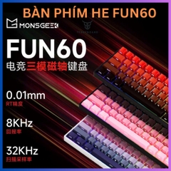 [Hỏa Tốc] Bàn Phím Cơ Monsgeek HE Fun60 | Rapid Trigger | 3 Mode Kết Nối | 1000 Hz | 8000 Hz | TTKeyboard