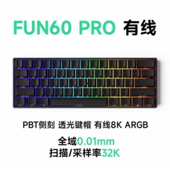 [Hỏa Tốc] Bàn Phím Cơ Monsgeek HE Fun60 | Rapid Trigger | 3 Mode Kết Nối | 1000 Hz | 8000 Hz | TTKeyboard