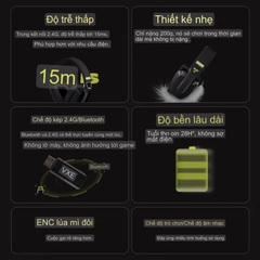 [Hỏa Tốc] Tai Nghe Không Dây Gaming VGN x VXE Siren V1 | Kết Nối 2.4 Ghz | Bluetooth5.0 | Chính Hãng | TTKeyboard