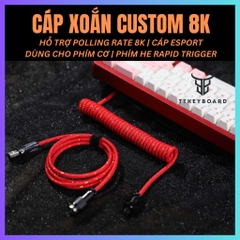 Cáp Xoắn Custom Cho Bàn Phím Cơ Bàn Phím HE - Hỗ Trợ 8K Polling Rate - Cáp Thể Thao Điện Tử - TTKeyboard