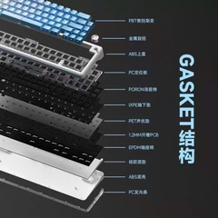 [Hỏa Tốc] Bàn Phím Cơ Không Dây Weikav WK68 | 3 Mode | Mạch Xuôi | Núm Vặn Kim Loại | Led RGB | Led Viền | TTKeyboard