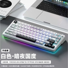 [Hỏa Tốc] Bàn Phím Cơ Không Dây WEIKAV WK75 | 3 Mode | Màn Hình TFT | Led Gầm| Mạch xuôi | LED RGB | TTKeyboard