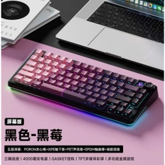 [Hỏa Tốc] Bàn Phím Cơ Không Dây WEIKAV WK75 | 3 Mode | Màn Hình TFT | Led Gầm| Mạch xuôi | LED RGB | TTKeyboard