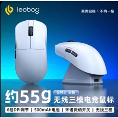 Chuột Gaming Không Dây Leobog GM3 | 3 Mode Kết Nối | Có DOCK Sạc | Polling Rate 1000 hz | TTKeyboard