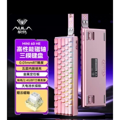 Bàn Phím Cơ Gaming Không Dây AULA Mini60 Rapid Trigger Dongle 8000hz 128k Scan Rate 3 Mode TTK