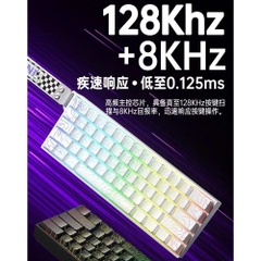 Bàn Phím Cơ Gaming Không Dây AULA Mini60 Rapid Trigger Dongle 8000hz 128k Scan Rate 3 Mode TTK