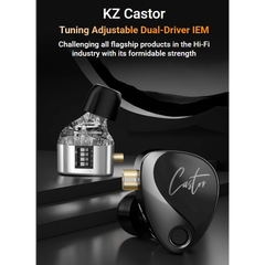 Tai Nghe Nhét Tai KZ Castor Và Castor Pro HIFI Dual Driver Dynamic Có 16 Chế Độ Chỉnh Âm