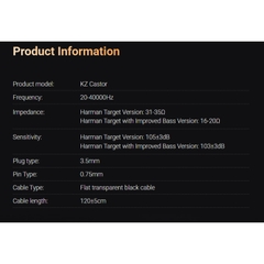 Tai Nghe Nhét Tai KZ Castor Và Castor Pro HIFI Dual Driver Dynamic Có 16 Chế Độ Chỉnh Âm