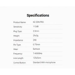 Tai Nghe Nhét Tai KZ ZSN Series (Pro, Pro X, Pro 2) HIFI Driver Hybrid Có Mic