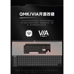 [Hỏa Tốc] Bàn Phím KIT STARS80 V2| Nhôm CNC 3 Mode | Ball Catch | Tạ Pha Lê | VIA/QMK | Mạch Xuôi | Led RGB | TTKeyboard