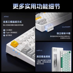 Bàn Phím Cơ Không Dây MCHOSE G75 3 Chế Độ, Mạch Xuôi, Led RGB, Full Foam, Gasket Mount