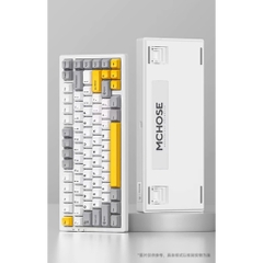 Bàn Phím Cơ Không Dây MCHOSE G75 3 Chế Độ, Mạch Xuôi, Led RGB, Full Foam, Gasket Mount