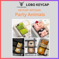 [Hỏa Tốc] Keycap Artisan Party Animals - Cute - Chính Hãng Lobo - TTKeyboard