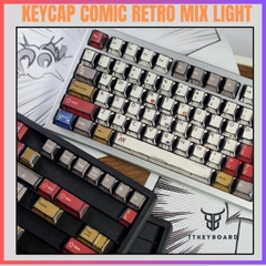 [Hỏa Tốc] Keycap Comic Retro Mix Lighs - Chủ Đề Truyện Tranh - Nhựa PBT - In Dyesub 5 Mặt - Cherry Profile - TTKeyboard