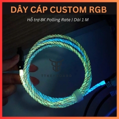 Dây Custom Led RGB Hỗ Trợ 8K Polling Rate Cho Bàn Phím Cơ Bàn Phím Rapid Trigger | Dài 1 M| 8K Polling Rate