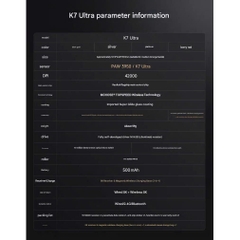 Chuột Không Dây Mchose K7 Ultra PAW3950 Ultra 8K Polling Rate Tặng Túi Đựng Chuột