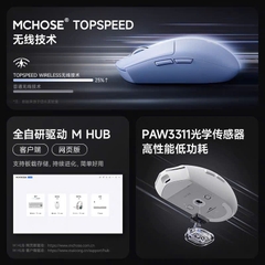 [Group Buy] Chuột Gaming Không Dây MCHOSE G3 V2 59g PAW3311 DPI 12000 Pin 800mAh