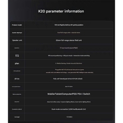 Loa Audio Soundbar Esport Gaming MCHOSE K20 ÂM Vòm 7.1Có Bluetooth Míc Thoại AI Chống Ồn