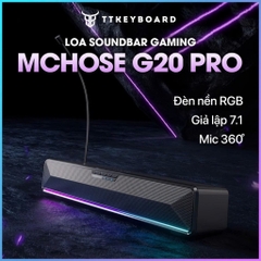 Soundbar Esport Gaming MCHOSE G20 Pro| ÂM Vòm 7.1 | Có Bluetooth | Míc Thoại AI Chống Ồn | TTKeyboard