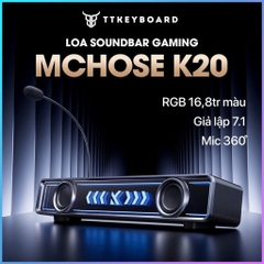 Loa Audio Soundbar Esport Gaming MCHOSE K20 ÂM Vòm 7.1Có Bluetooth Míc Thoại AI Chống Ồn