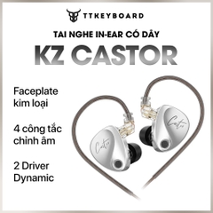 Tai Nghe Nhét Tai KZ Castor Và Castor Pro HIFI Dual Driver Dynamic Có 16 Chế Độ Chỉnh Âm