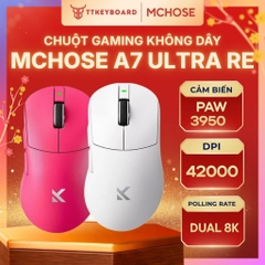 Chuột Không Dây Mchose A7 Ultra RE PAW3950 8K Polling Rate Siêu Nhẹ 56g