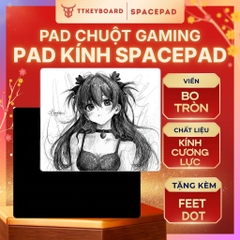Pad Chuột Kính Gaming Spacepad Glass Kích Thước 450x400mm Tặng Kèm Feet PTFE