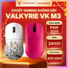 Chuột Gaming Không Dây Valkyrie VK M3 Lite49g PAW3311 DPI 24000 Pin 600mAh