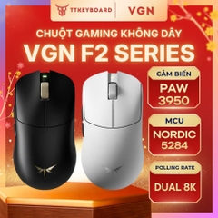 Chuột Gaming Không Dây VGN F2 Series, Dual 8K Polling Rate, MCU Nordic
