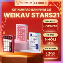Kit Numpad Stars21, Nhôm Cnc, 3 Mode, Via Qmk, Led Viền, Tạ Pharaon Cnc - Ttkeyboard