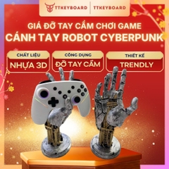Giá Đỡ Tai Nghe Và Tay Cầm Chơi Game Hình Cánh Tay Robot Phong Cách Cyberpunk