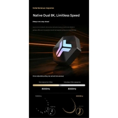 Chuột Gaming EWEADN Z7 Không Dây Vỏ Carbon Fiber Paw3950 Dual 8K Polling Rate FlagShip