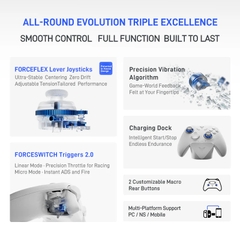 Tay Cầm Flydigi DireWolf 4, Dpad Và Joystick  Nâng Cấp, Có Macro, Nâng Cấp Rung Báng Mạnh