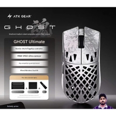 Chuột Gaming ATK Ghost Vỏ Carbon Fiber Paw3950 Ultra Dual 8K MCU Nordic 54H20 Tặng Hộp