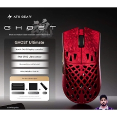 Chuột Gaming ATK Ghost Vỏ Carbon Fiber Paw3950 Ultra Dual 8K MCU Nordic 54H20 Tặng Hộp