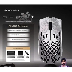 Chuột Gaming ATK Ghost Vỏ Carbon Fiber Paw3950 Ultra Dual 8K MCU Nordic 54H20 Tặng Hộp