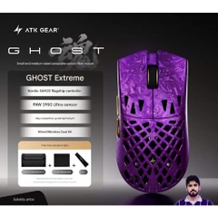 Chuột Gaming ATK Ghost Vỏ Carbon Fiber Paw3950 Ultra Dual 8K MCU Nordic 54H20 Tặng Hộp