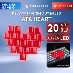 Keycap Custom Trái Tim ATK Love Xuyên Led PC Trong Xuốt Màu Đỏ Cho Bàn Phím Cơ