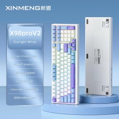 Bàn Phím Cơ Bluetooth Xinmeng X98 Pro V2 Mạch Xuôi 3 Mode Kết Nối Hotswap Led RGB