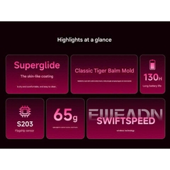 Chuột Không Dây Công Thái Học EWEADN E7 Siêu Nhẹ 1000 Polling Rate Pin 500 mAH