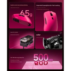 Chuột Không Dây Công Thái Học EWEADN E7 Siêu Nhẹ 1000 Polling Rate Pin 500 mAH