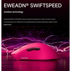 Chuột Không Dây Công Thái Học EWEADN E7 Siêu Nhẹ 1000 Polling Rate Pin 500 mAH