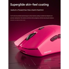 Chuột Không Dây Công Thái Học EWEADN E7 Siêu Nhẹ 1000 Polling Rate Pin 500 mAH