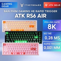 Bàn Phím Cơ Gaming ATK RS6 AIR HE Rapid Trigger 8K Polling Rate 0,001mm RT Hiệu Năng Cao
