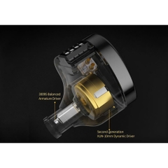 Tai Nghe KZ Krila Có Mic, Màng Loa XUN-10mm, Driver Balanced Armature 30095 Âm V-shape Ấm